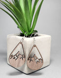 Wooden Mountain Earrings