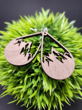 Wooden Mountain Earrings