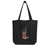 Eco Tote Bag with Xtratufs and wildflower design