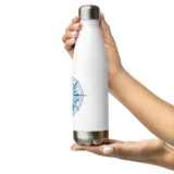 Blue Compass Stainless Steel Waterbottle - travel the world - hot and cold beverages - 17oz7oz