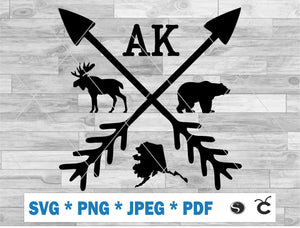 Alaska logo - SVG Cutting File - Digital Download