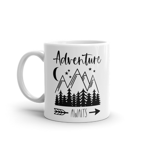 Adventure awaits coffee mug - available in 2 sizes