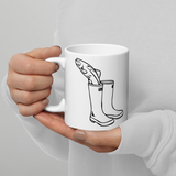 Salmon and Xtratuf coffee mug - available in 2 sizes