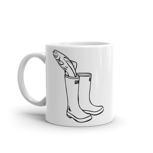 Salmon and Xtratuf coffee mug - available in 2 sizes