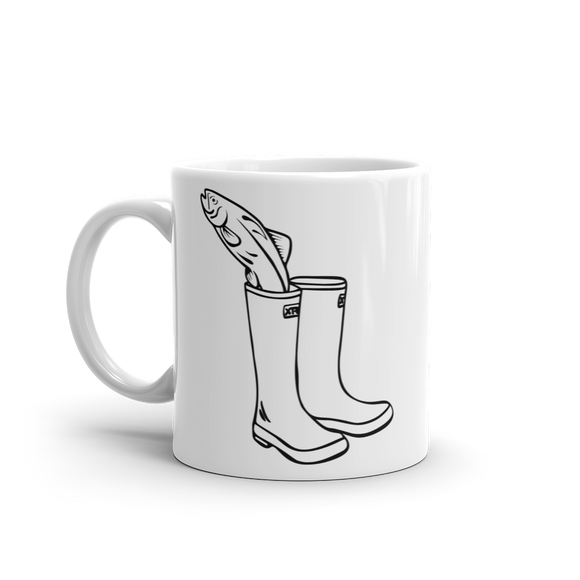 Salmon and Xtratuf coffee mug - available in 2 sizes