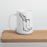 Salmon and Xtratuf coffee mug - available in 2 sizes