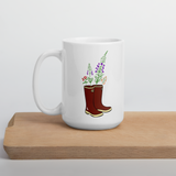 Xtratuff with wildflowers ceramic coffee mug - available in two sizes