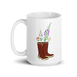 Xtratuff with wildflowers ceramic coffee mug - available in two sizes